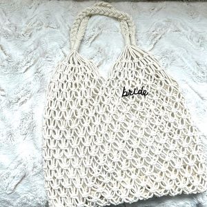 Bride boho beach bag